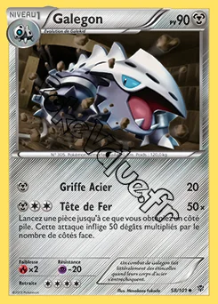 Carte Pokémon Galegon n°58 de la série Explosion Plasma