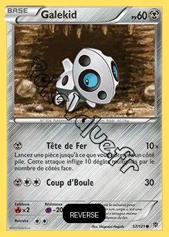 Carte Pokémon Galekid Reverse n°57 de la série Explosion Plasma