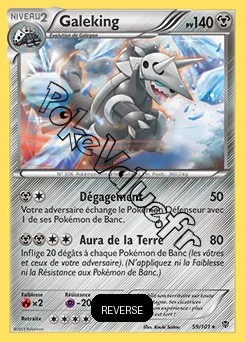 Carte Pokémon Galeking  Reverse n°59 de la série Explosion Plasma