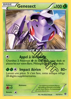 Carte Pokémon Genesect  n°10 de la série Explosion Plasma