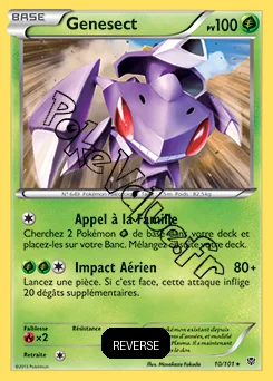 Carte Pokémon Genesect  Reverse n°10 de la série Explosion Plasma