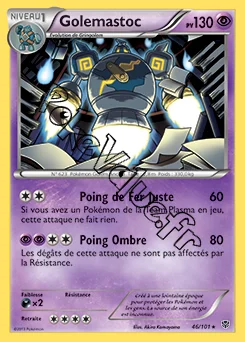 Carte Pokémon Golemastoc n°46 de la série Explosion Plasma
