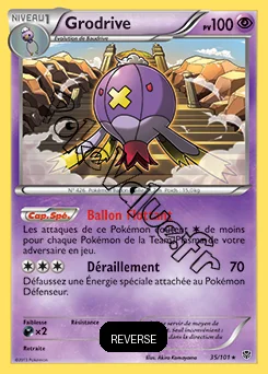 Carte Pokémon Grodrive Reverse n°35 de la série Explosion Plasma