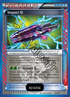 Carte Pokémon Impact G Reverse n°93 de la série Explosion Plasma
