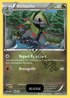 Carte Pokémon Incisache Reverse n°68 de la série Explosion Plasma