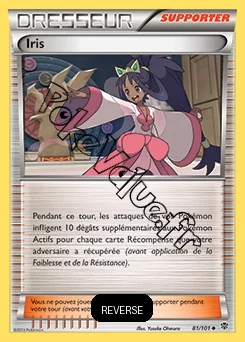 Carte Pokémon Iris Reverse n°81 de la série Explosion Plasma