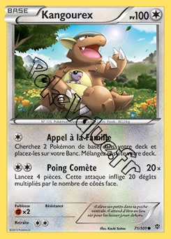 Carte Pokémon Kangourex  n°71 de la série Explosion Plasma