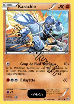 Carte Pokémon Karaclée Reverse n°52 de la série Explosion Plasma