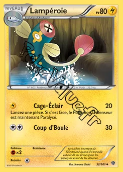 Carte Pokémon Lampéroie n°32 de la série Explosion Plasma