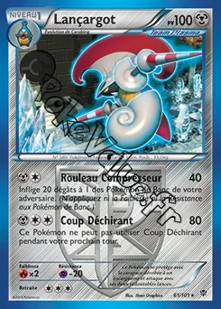 Carte Pokémon Lançargot n°61 de la série Explosion Plasma