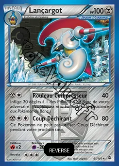 Carte Pokémon Lançargot Reverse n°61 de la série Explosion Plasma