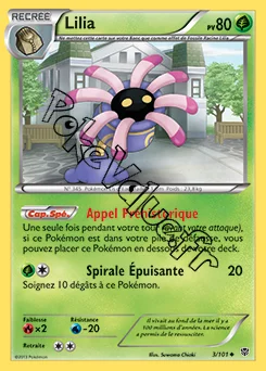 Carte Pokémon Lilia n°3 de la série Explosion Plasma
