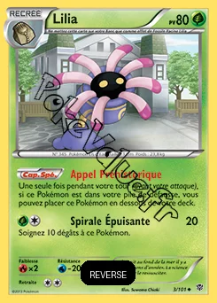 Carte Pokémon Lilia Reverse n°3 de la série Explosion Plasma