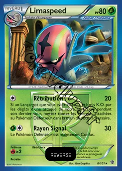 Carte Pokémon Limaspeed  Reverse n°8 de la série Explosion Plasma