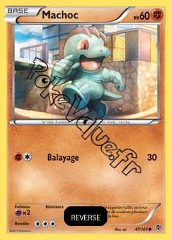 Carte Pokémon Machoc Reverse n°47 de la série Explosion Plasma
