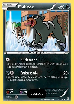 Carte Pokémon Malosse Reverse n°55 de la série Explosion Plasma