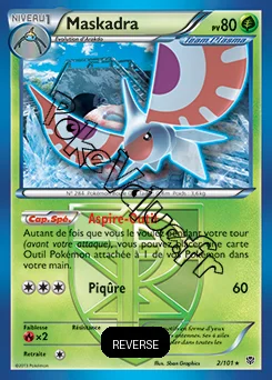 Carte Pokémon Maskadra Reverse n°2 de la série Explosion Plasma