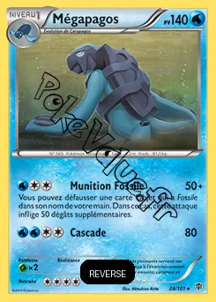 Carte Pokémon Mégapagos Reverse n°28 de la série Explosion Plasma