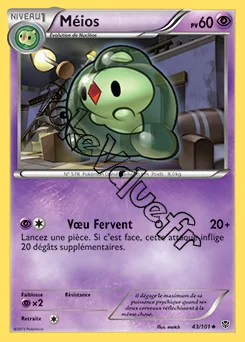Carte Pokémon Méios n°43 de la série Explosion Plasma
