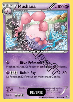 Carte Pokémon Mushana Reverse n°40 de la série Explosion Plasma