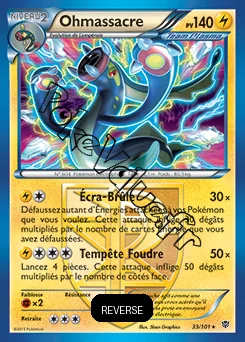 Carte Pokémon Ohmassacre Reverse n°33 de la série Explosion Plasma