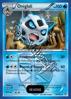 Carte Pokémon Oniglali Reverse n°22 de la série Explosion Plasma