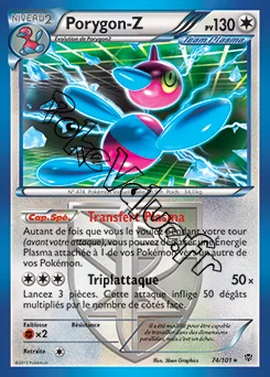 Carte Pokémon Porygon-Z n°74 de la série Explosion Plasma