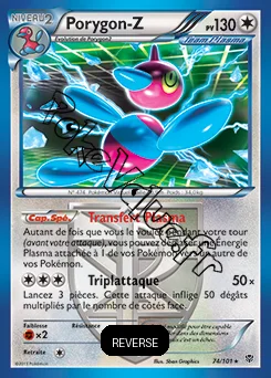 Carte Pokémon Porygon-Z Reverse n°74 de la série Explosion Plasma