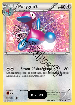 Carte Pokémon Porygon2  Reverse n°73 de la série Explosion Plasma