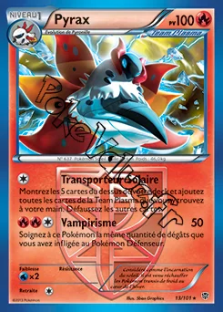 Carte Pokémon Pyrax n°13 de la série Explosion Plasma