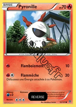 Carte Pokémon Pyronille Reverse n°12 de la série Explosion Plasma