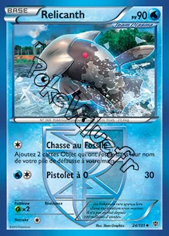 Carte Pokémon Relicanth  n°24 de la série Explosion Plasma