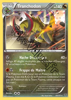 Carte Pokémon Tranchodon n°69 de la série Explosion Plasma
