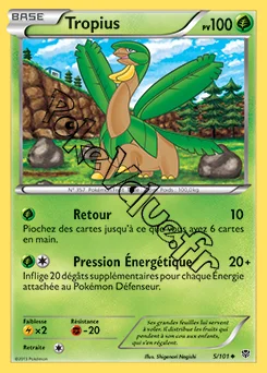 Carte Pokémon Tropius  n°5 de la série Explosion Plasma