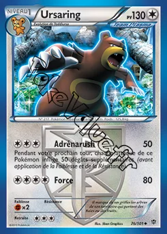 Carte Pokémon Ursaring  n°76 de la série Explosion Plasma