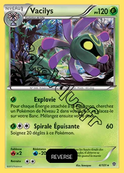 Carte Pokémon Vacilys Reverse n°4 de la série Explosion Plasma