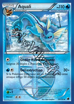 Carte Pokémon Aquali n°20 de la série Glaciation Plasma
