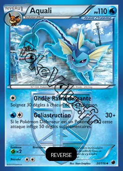 Carte Pokémon Aquali Reverse n°20 de la série Glaciation Plasma