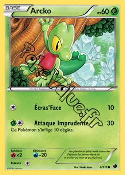 Carte Pokémon Arcko n°6 de la série Glaciation Plasma