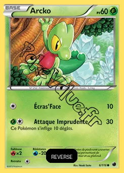 Carte Pokémon Arcko Reverse n°6 de la série Glaciation Plasma