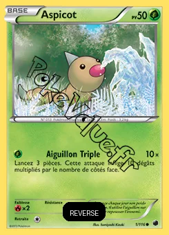 Carte Pokémon Aspicot Reverse n°1 de la série Glaciation Plasma