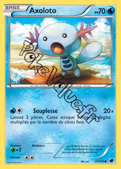 Carte Pokémon Axoloto n°21 de la série Glaciation Plasma