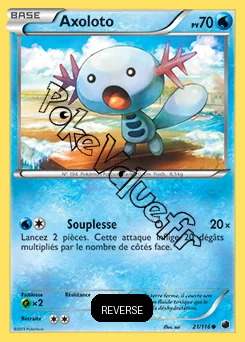 Carte Pokémon Axoloto Reverse n°21 de la série Glaciation Plasma