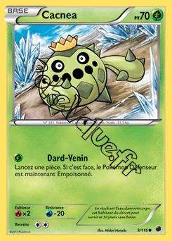 Carte Pokémon Cacnea  n°9 de la série Glaciation Plasma