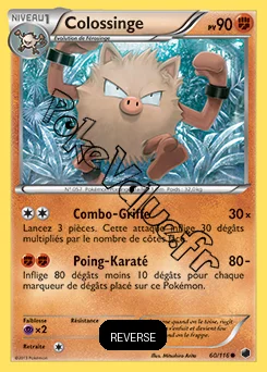 Carte Pokémon Colossinge Reverse n°60 de la série Glaciation Plasma