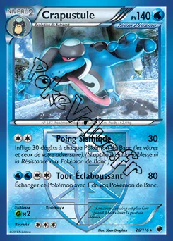 Carte Pokémon Crapustule n°26 de la série Glaciation Plasma