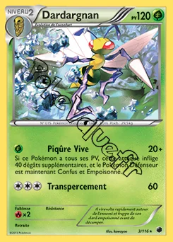 Carte Pokémon Dardargnan n°3 de la série Glaciation Plasma