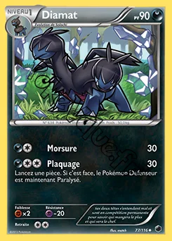 Carte Pokémon Diamat n°77 de la série Glaciation Plasma