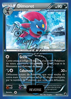 Carte Pokémon Dimoret Reverse n°66 de la série Glaciation Plasma