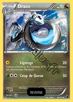 Carte Pokémon Draco Reverse n°82 de la série Glaciation Plasma